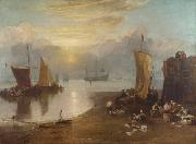Joseph Mallord William Turner Sun rising tyhrough vapour:Fishermen cleaning and selling  fish  (mk31) USA oil painting artist